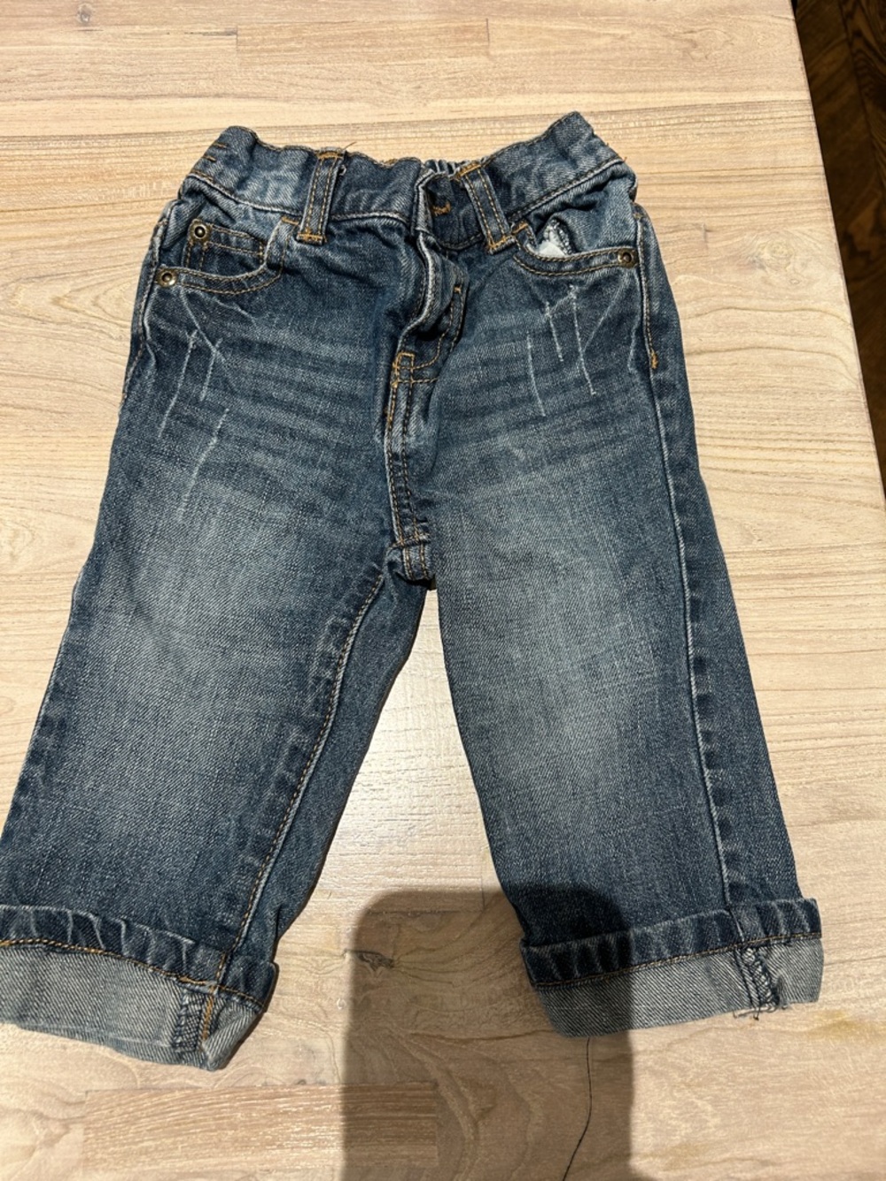 Joe Fresh Boys Dark Blue Denim Jeans with Rolled Cuffs